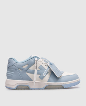 Off-White Out Of Office blue leather sneakers OWIA259C99LEA006
