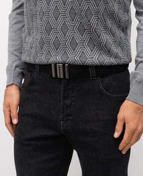 Stefano Ricci Black suede belt N381SDC584U
