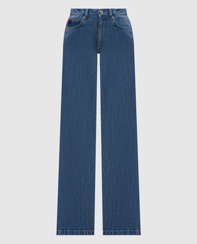 Max & Co Blue flared jeans with logo patch MCOLIRICHE