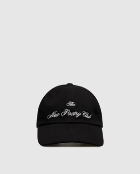 Ann Demeulemeester Black cap with embroidery B0014644FA788