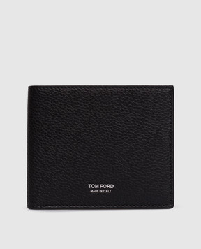 Tom Ford Black leather wallet with contrast logo print Y0278LCL158S