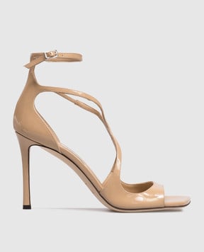 Jimmy Choo Beige patent leather sandals Azia AZIA95PAT