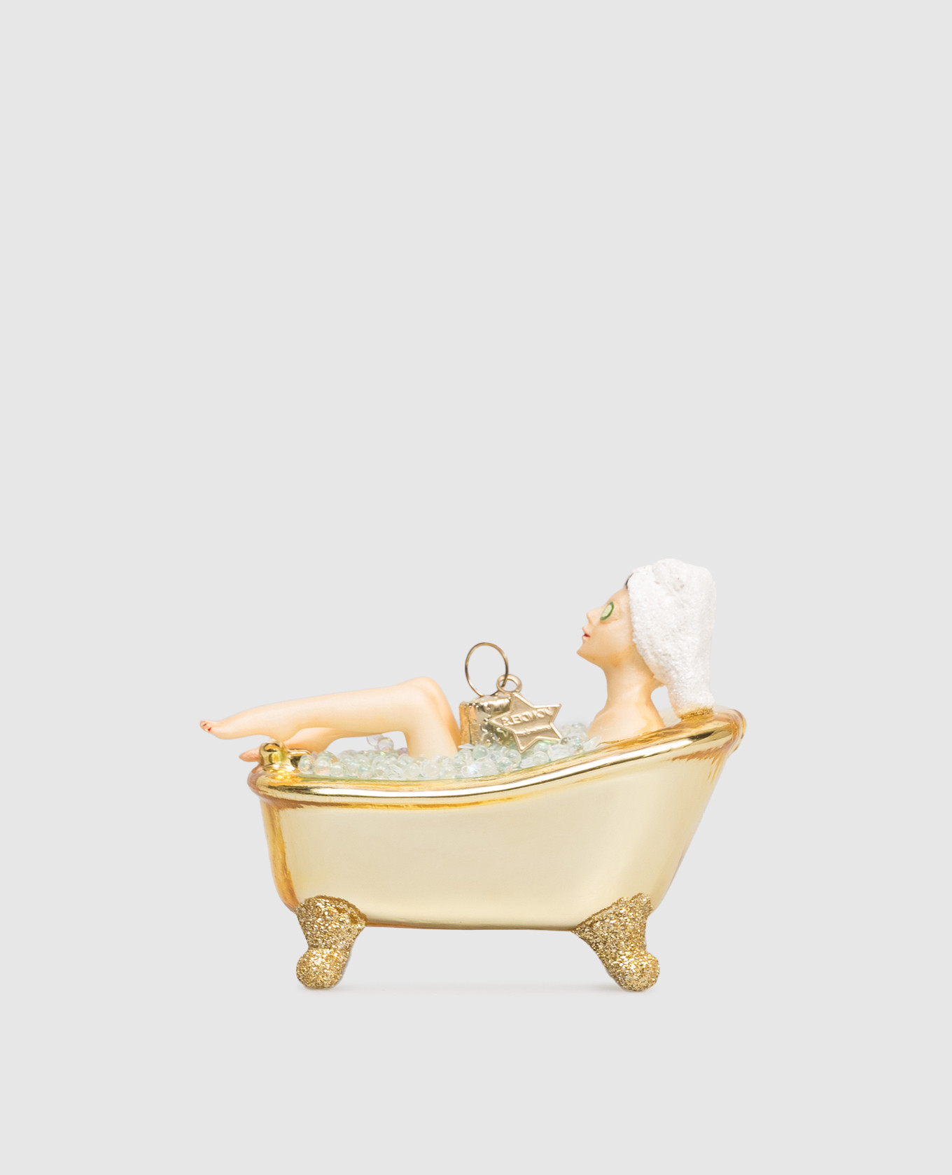 

Christmas tree toy Woman in shiny gold bath Vondels, Golden