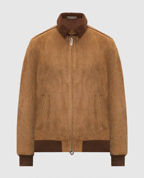 Stefano Ricci Brown suede jacket with fur M7J6300240SUELU8
