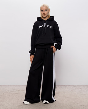 Dolce&Gabbana Black hoodie with logo print F9U75ZHU7P4