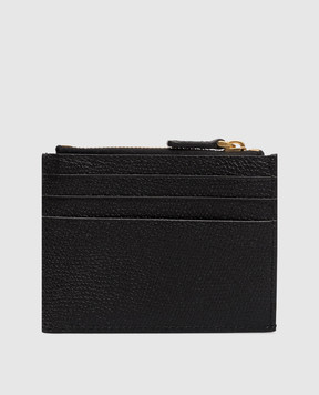 Valentino VLogo Signature Black Leather Cardholder 8W2P0AK9SNP
