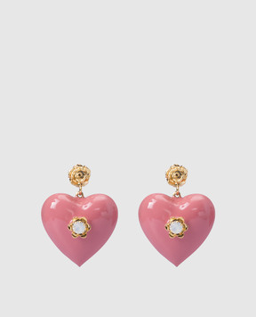 CelesteG Pink heart-shaped earrings 635