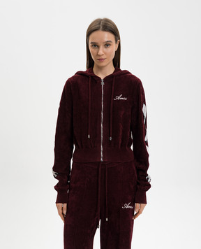 AMIRI Burgundy sports jacket with print AWTOKN1014