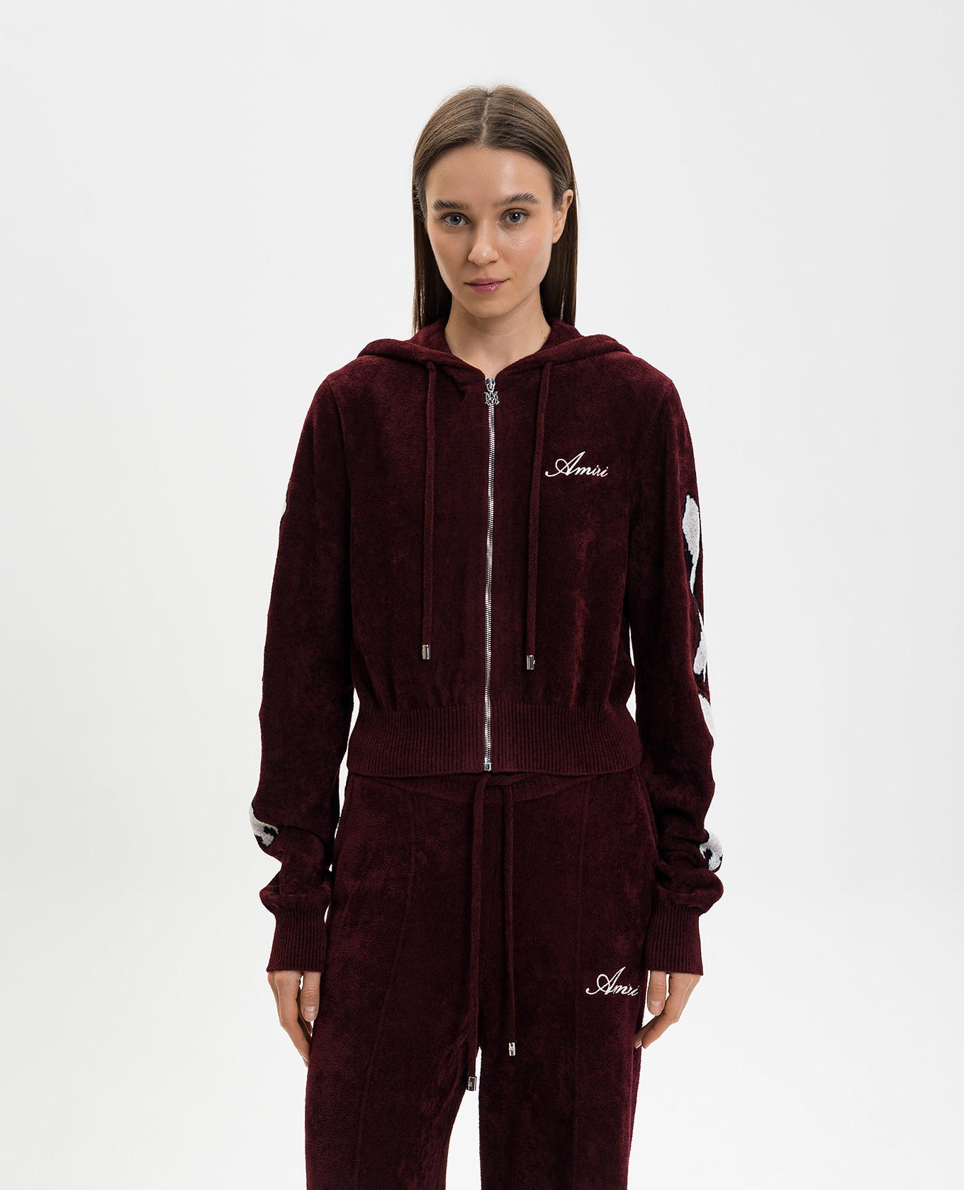 

Burgundy sports jacket with print AMIRI