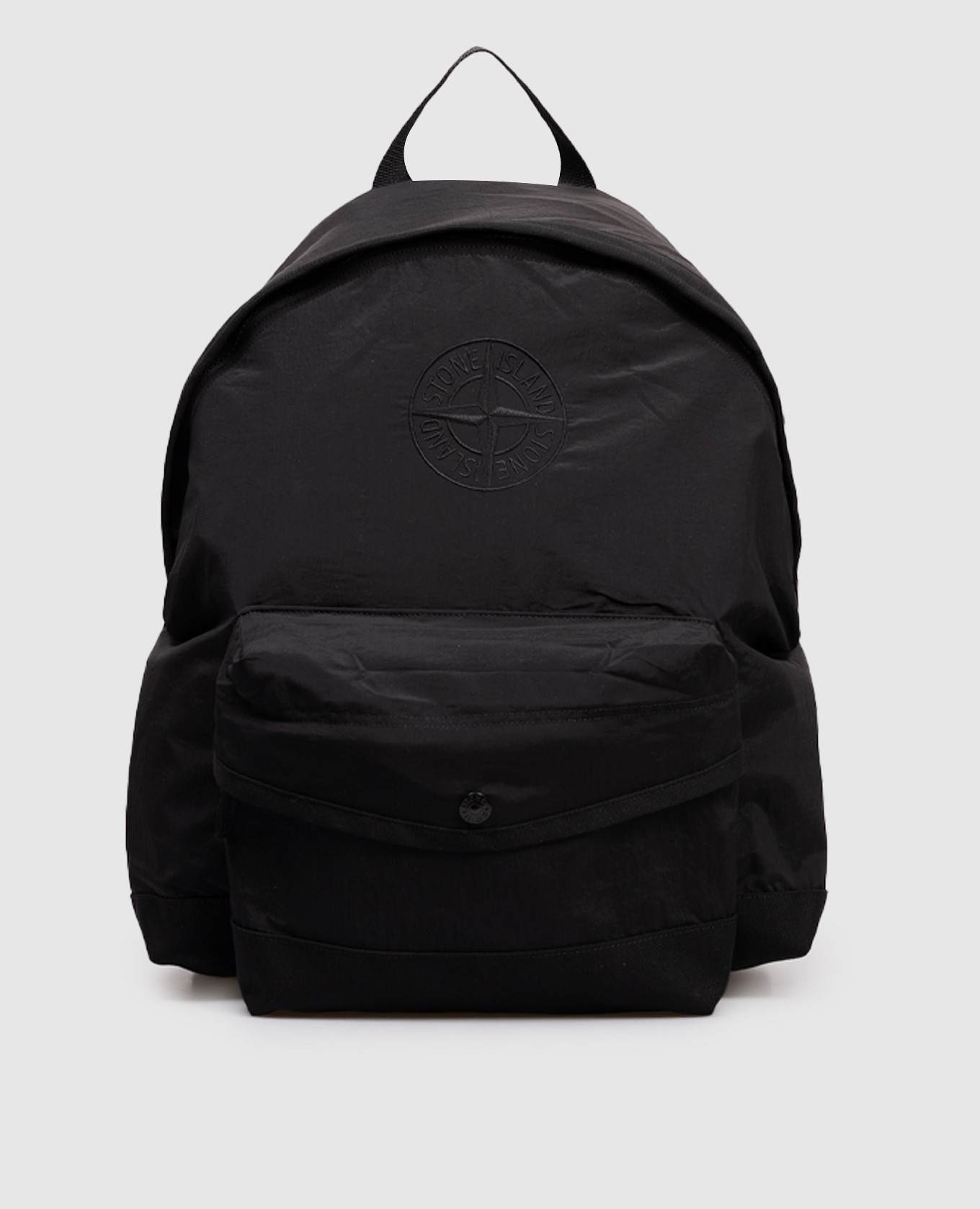 

Children's black backpack with embroidered emblem Stone Island