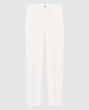 Peserico White pants with logo R54725T2300800