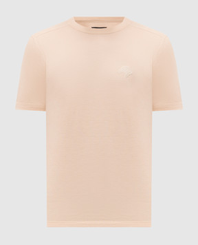 Stefano Ricci Beige T-shirt with embroidered emblem MNH6105150DJ0011