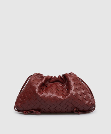 Red leather pouch bag Notte