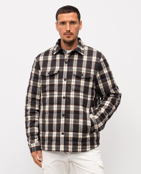 Peserico Grey checked wool down jacket R52760D06417
