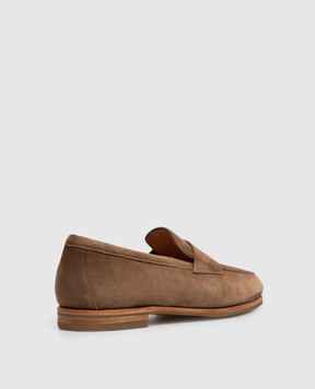 Santoni Brown suede loafers WUNY72357SI8NAEA