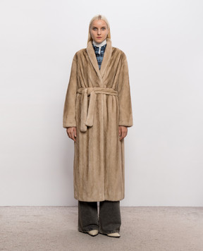 Rindi Beige mink fur coat 060VS026