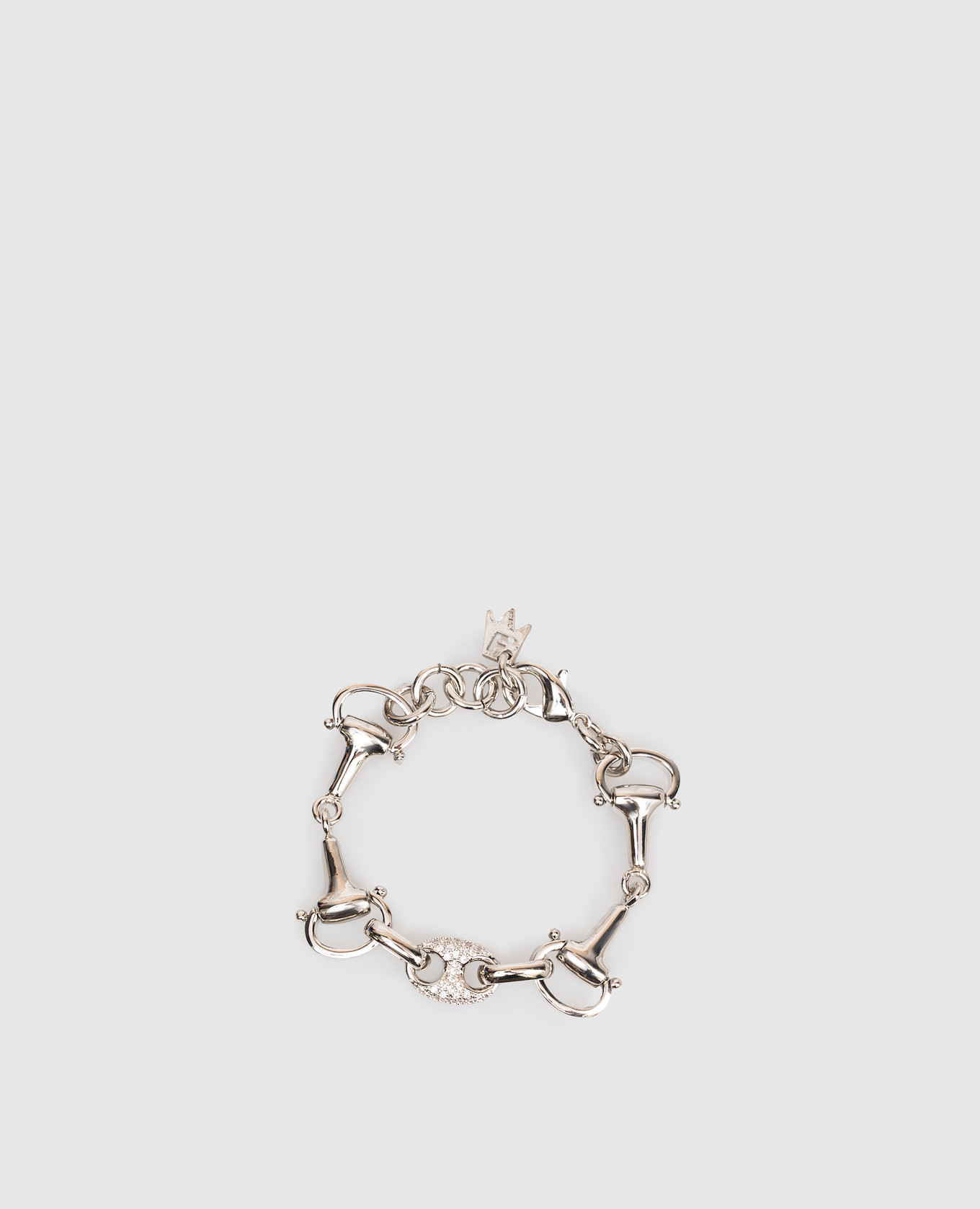 

Silver bracelet with crystals Reco