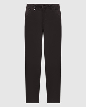 Florentino Brown pants with logo patch 225573523720