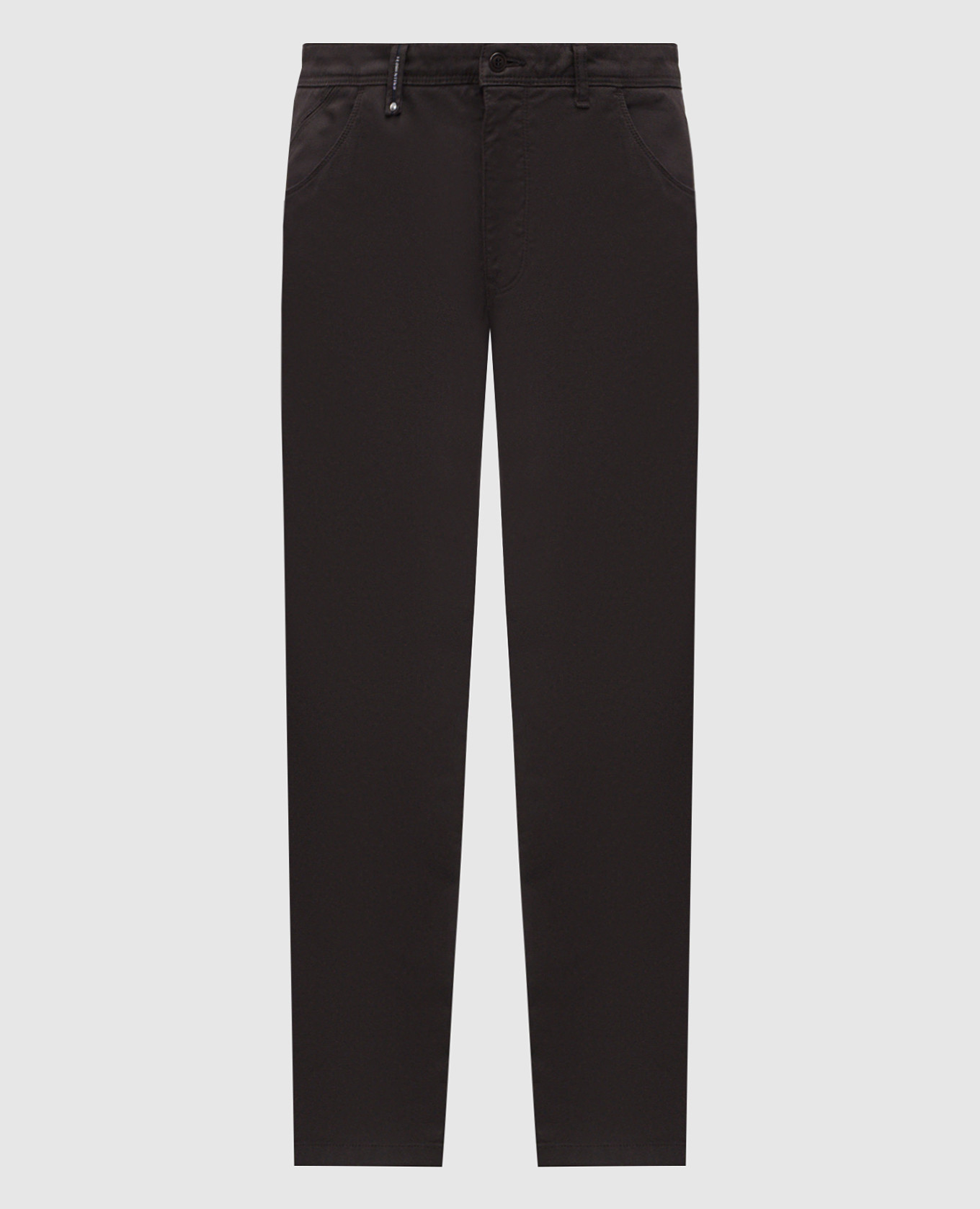 Brown pants with logo patch Florentino