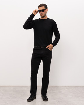 Stefano Ricci Black wool jumper with monogram logo K303025G01F26345