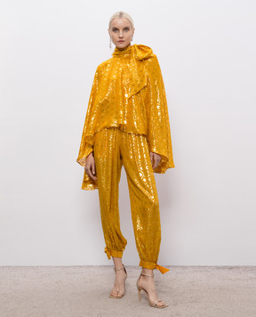 Taller Marmo Giuni orange silk pants SS2630