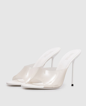 Paris Texas LIDIA white mules PX1600XPVCV