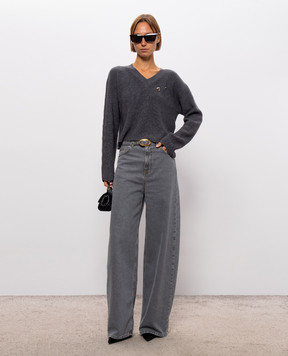Twinset Gray pullover with wool 262TP3052