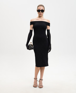 Alexander McQueen Black dress with open shoulders 870413Q1BG2
