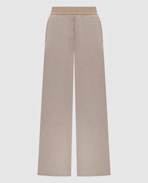 Peserico Grey sweatpants with lurex A04580J02355A