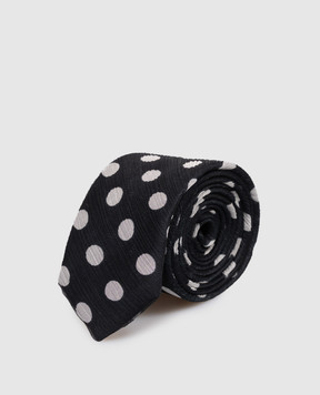 Ermanno Scervino Black polka dot silk tie D482R700XPN
