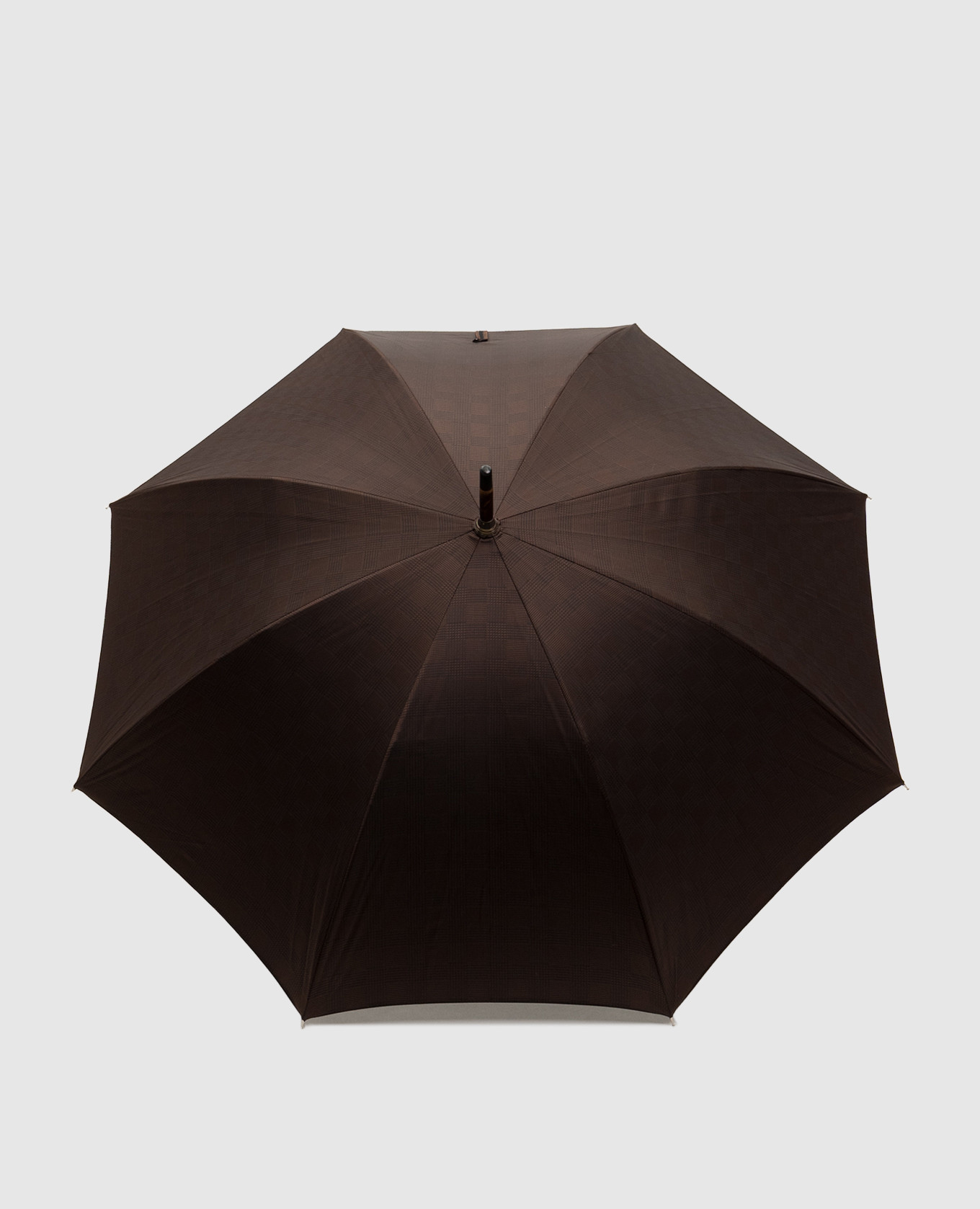 Brown checked cane umbrella