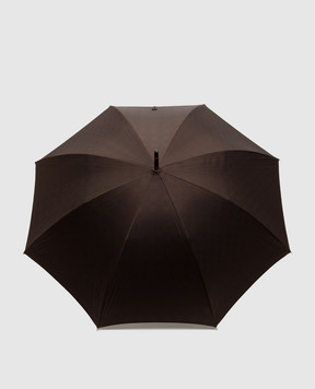Pasotti Brown checked cane umbrella OMITUO142MILFORD