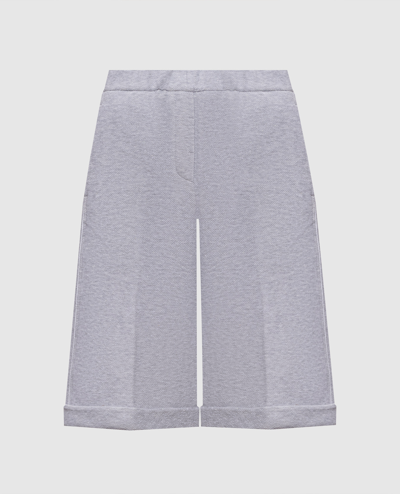 Bermuda gris à revers
