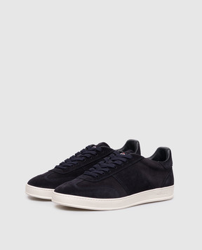 Kiton Blue suede sneakers USSA396N01511