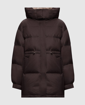 Be Florence Dark brown quilted down jacket BE2687