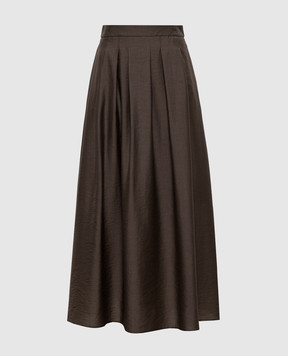 Peserico Brown maxi skirt A0503601939