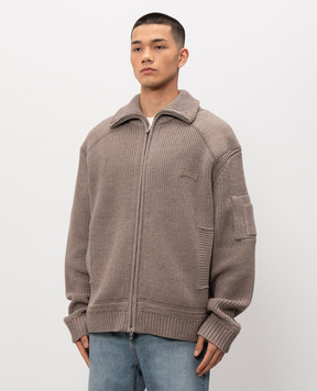 Juun.j Brown cardigan with wool JC6251P81A