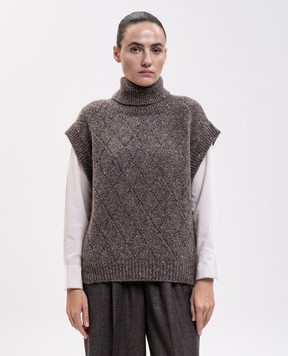 Peserico Gray vest with wool S99521F05B9252