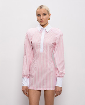 Rowen Rose White striped shirt dress DRSRR351S
