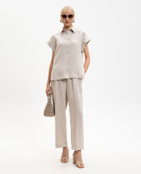 Peserico Gray linen shirt S0649802629