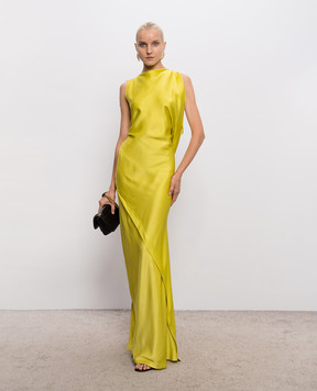 Victoria Beckham Kyra yellow maxi dress 1326WDR007465A
