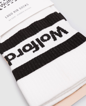 Wolford White socks with logo 45046