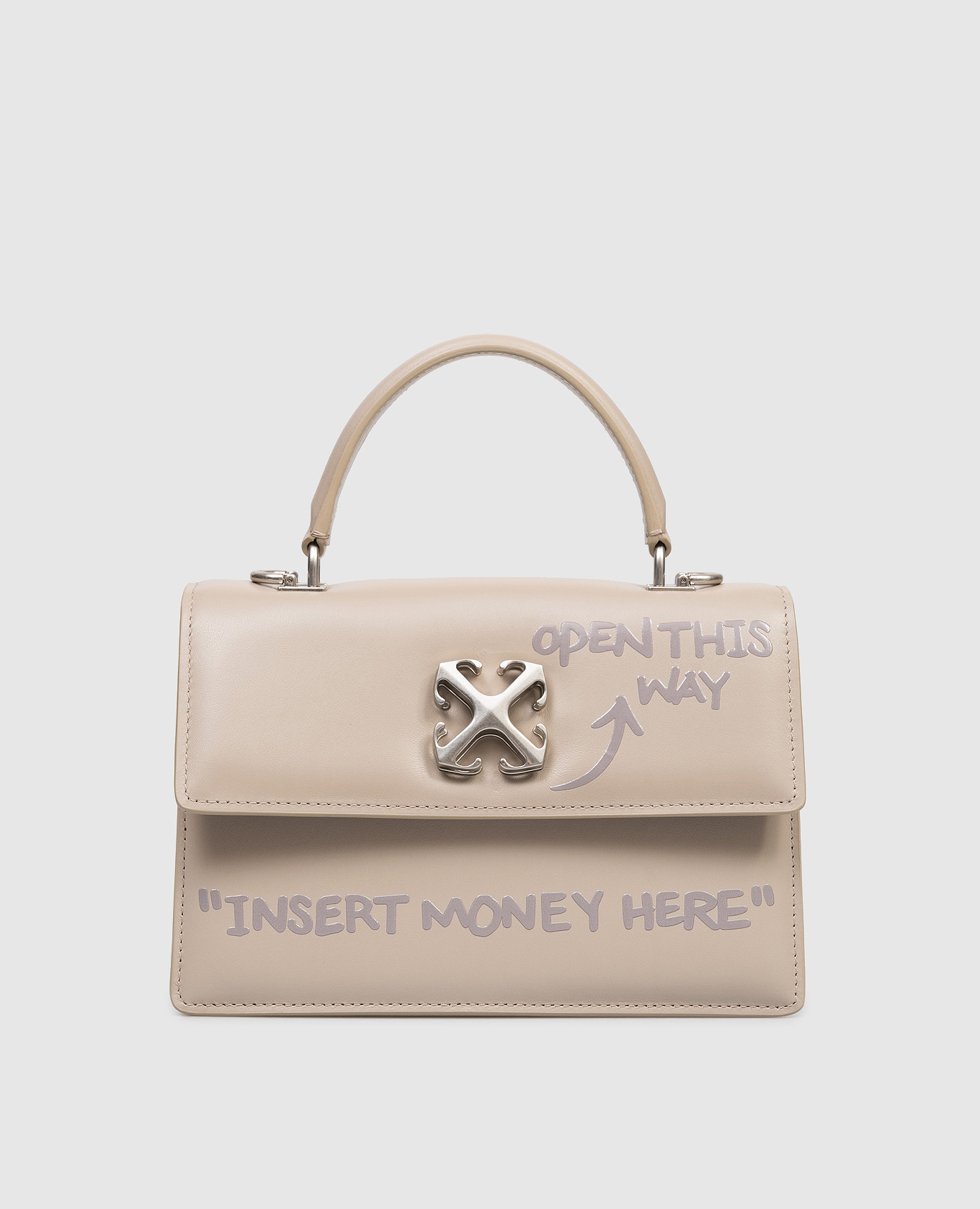 

Beige leather bag Jitney 1.4 Off-White