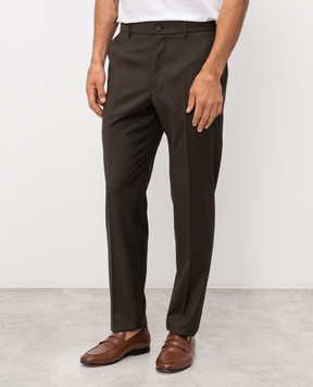 Peserico Brown wool pants R5422502584