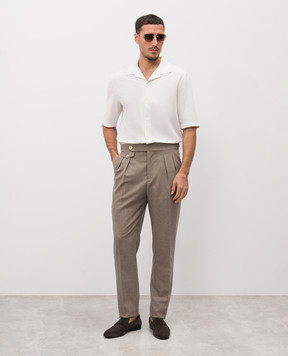 Brunello Cucinelli White shirt with woven silk pattern MW8326684