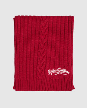 Dolce&Gabbana Children's red wool scarf LBKAH8JDVH8