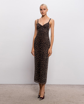 Saint Laurent Leopard print dress combination A00109Y38ER