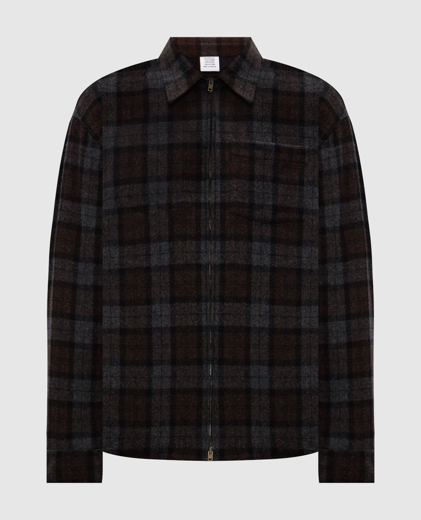 Shirt-style jacket with checked wool Vetements