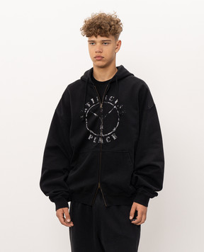 Vetements Black sports jacket with print MH27ZU190Bm