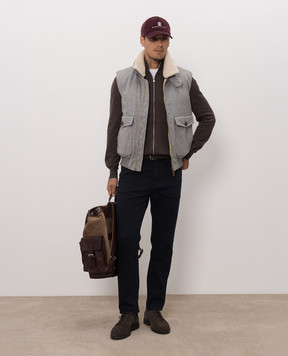Brunello Cucinelli Brown cashmere cardigan M2200106